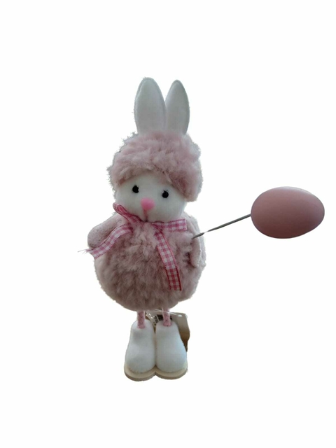 Enfeite de Páscoa Boneco Coelho Rosa (Tecido) 18 x 6 cm - comprar online