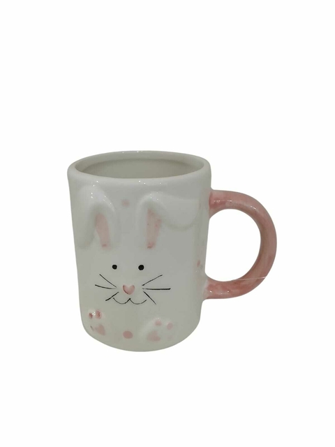 Caneca decorativa de Páscoa Rosa com branco 9 cm - comprar online