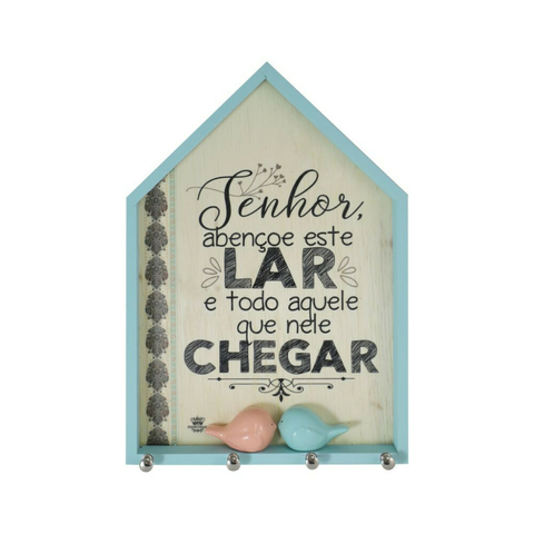 PORTA CHAVE SENHOR ABENÇÕE ESTE LAR 25 cm - comprar online