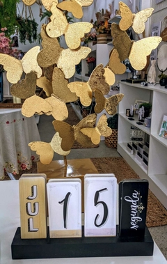 CALENDÁRIO PERMANENTE DE MESA PRETO 12,5X22X5 na internet