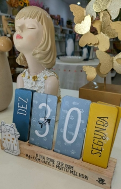 CALENDÁRIO PERMANENTE DE MESA GATO PET CORAÇÃO. - loja online