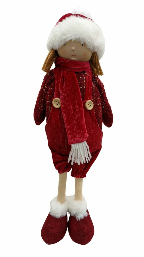 Boneco de Natal menino em pé (Vermelho e branco) 43 cm - comprar online