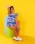 Conjunto Infantil Blue Babado nos Ombros Azul e Branco Blusa e Short na internet