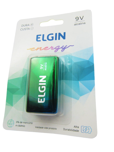 Pilha Alcalina 9V D-blister com 1