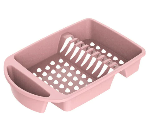 Escorredor De Louças Rosa Copos Pratos Talheres