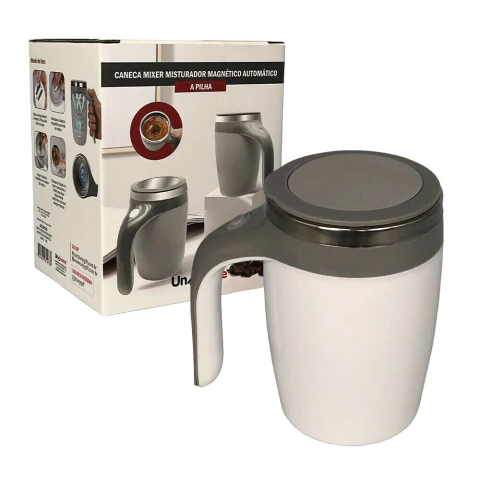 Caneca Mixer Elétrica Misturador Inox 380ml