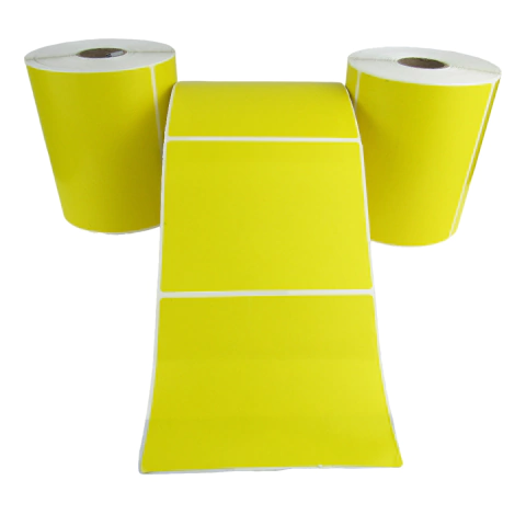 Etiqueta Couchê Amarela 100x80mm 500 Unidades