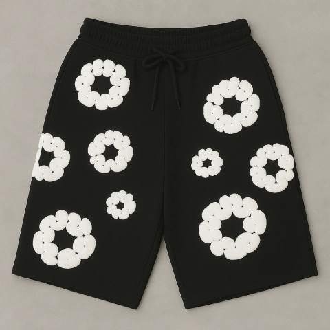 BERMUDA DENIM T. FLOWERS - PRETA - comprar online