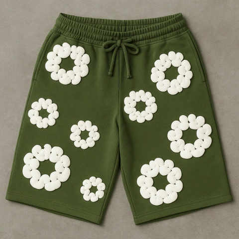 BERMUDA DENIM T. FLOWERS - MILITARY GREEN - comprar online