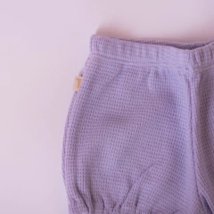 OUTLET! SHORT FRUNCE WAFFLE LILA - comprar online