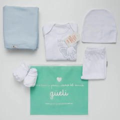 ELEFANTITO CELESTE • NEW BORN 2025 / AJUAR 5 PIEZAS - comprar online