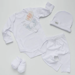 ELEFANTITO CELESTE • NEW BORN 2025 / AJUAR 5 PIEZAS en internet