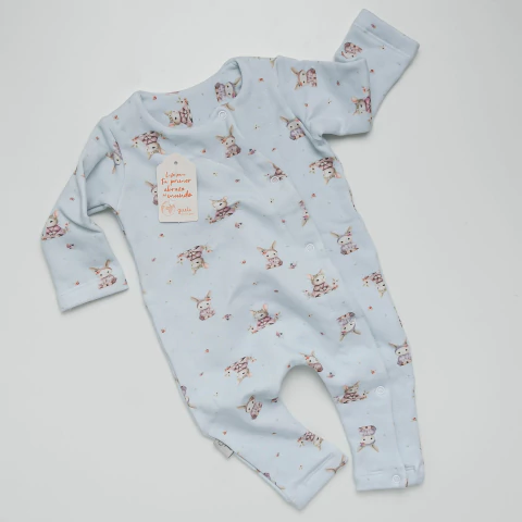 LULI | ENTERITO LARGO DE ALGODON CON FRISA - comprar online