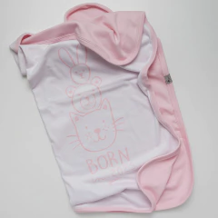 ANIMALITOS (ROSA) | MANTA DOBLE ALGODON - comprar online