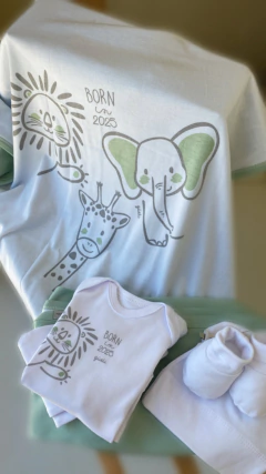 Imagen de LEONCITO AQUA • NEW BORN 2025 / AJUAR 5 PIEZAS