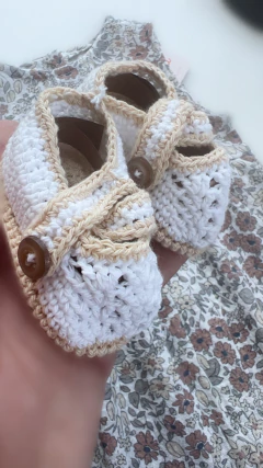 ESCARPIN TEJIDO CRUDO HEBILLA - comprar online