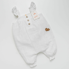 BLANCO | MONITO CORTO GASA CON VOLADITOS - comprar online