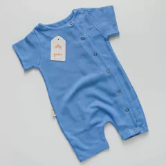 DENIM | ENTERITO CORTO CRUZADO WAFFLE (Dino azul)