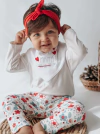 BABERO BANDANA TE AMO MAMA ROJO