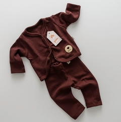CHOCOLATE | CAMPERA SIN CAPUCHA WAFFLE en internet