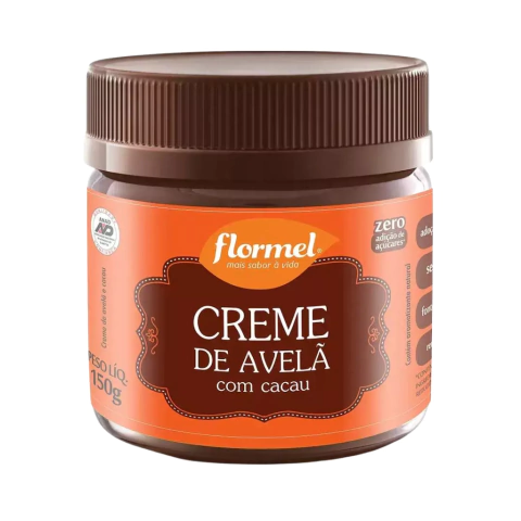 CREME DE AVELÃ FLORMEL® COM CACAU ZERO AÇÚCAR 150G