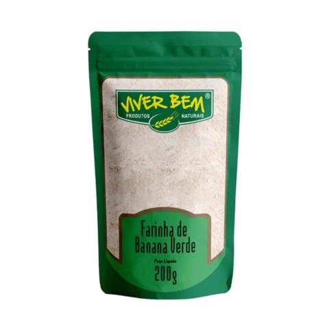 FARINHA DE BANANA VERDE VIVER BEM® PRODUTOS NATURAIS 200G