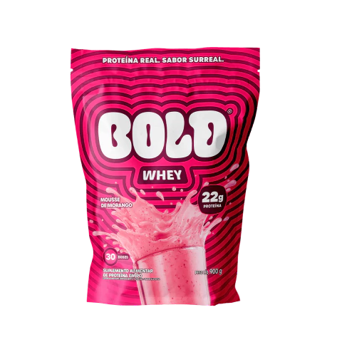 WHEY CONCENTRATO BOLD MOUSSE MORANGO 900G - comprar online