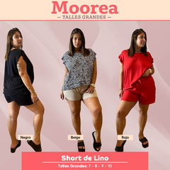 short de Lino Elastizado Ropa Mujer Talles Grandes