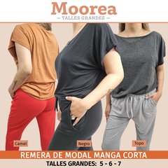 REMERA DE MODAL MANGA CORTA - TALLES GRANDES - comprar online