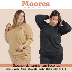 Sweater de lanilla con botones Talles Grandes