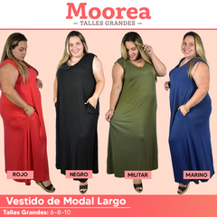 Vestido Largo de Modal en Tallas Especiales - Mayoristas