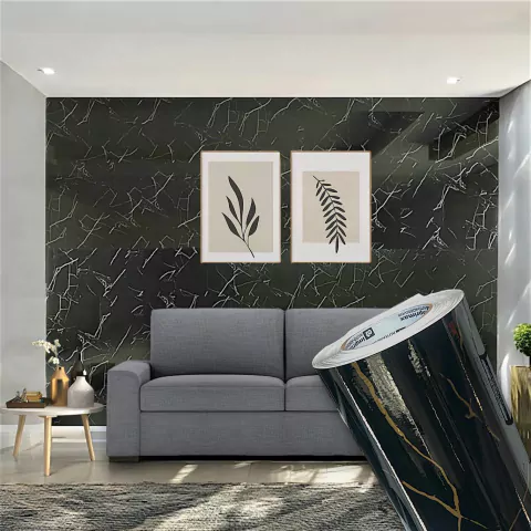 Adesivo Vinil Gold Pedras Marmore Luna Imperial Gloss 1,22 x 1.00m