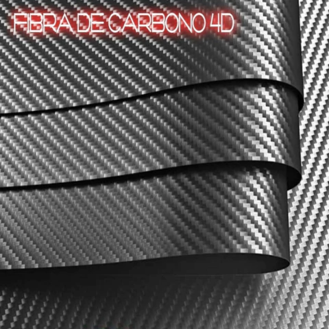 Vinil Adesivo Envelopamento Fibra Carbono Preto - 1m X 30cm