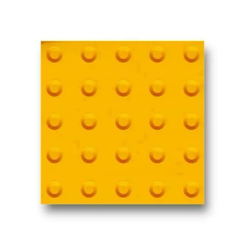 Piso Tátil Alerta PVC 25X25X5 Amarelo