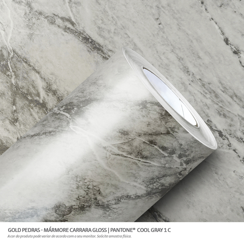 Adesivo Vinil Gold Pedras 1,00 X 0,61 - Marmore Carrara Gloss