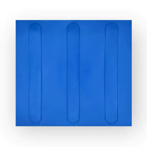 Piso Tátil Direcional PVC 25X25X5 Azul