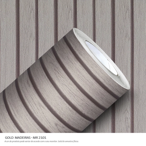 Adesivo Vinil Gold Madeira Ripada 1,00 X 1,22 Mr -2101