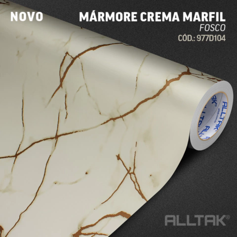 Adesivo Decor Marmore Crema Marfil Brilho 1,00m x 1,22m