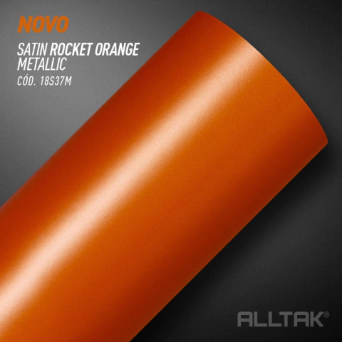 Adesivo Alltak Satin Metallic 1,00m x 1,38m - ROCKET ORANGE