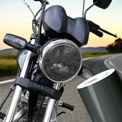 Adesivo Vinil Cristal Para Farois Color Fume 1.06m x 1.00M