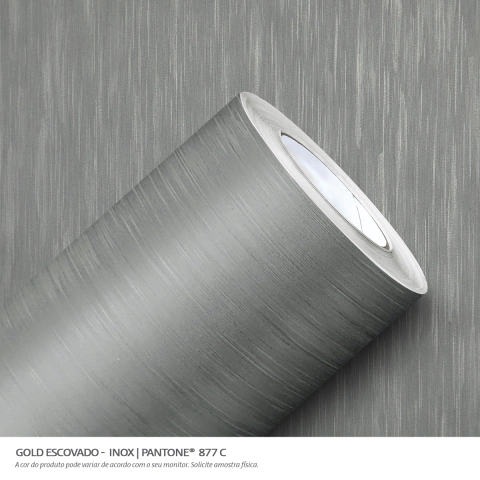 Adesivo Vinil Gold Metallic Escovado 1,00 x 1,22 - Inox