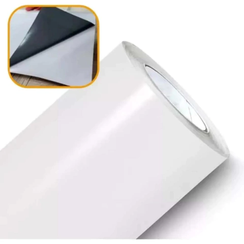 Adesivo Vinil FLC Blackout 1,22 Fosco Cola Cinza - Branco