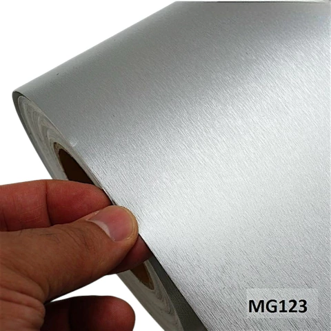 Papel de Parede Adesivo Revest Prata - MG123