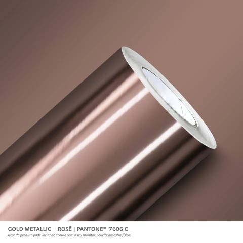 Adesivo Vinil Gold Metallic 1,00 x 1,22 - Rose