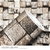 Papel de Parede Lavável Envelopamento Gold Pedras Cubo 3D Bege 1,00x1,22