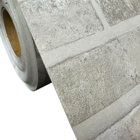 Adesivo Vinil Revest Tijolo Cinza - NG969