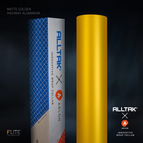 Adesivo Automotivo Arlon Matte Golden Higway Aluminium - 125m X 1.52L