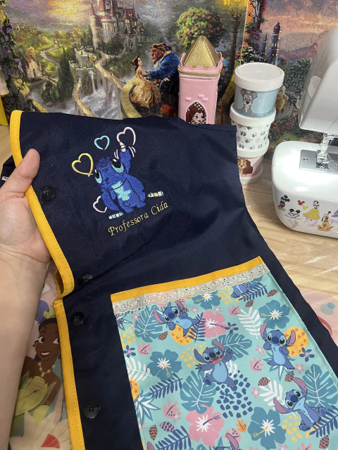 Jaleco Marinho Stitch (Sem bordado)