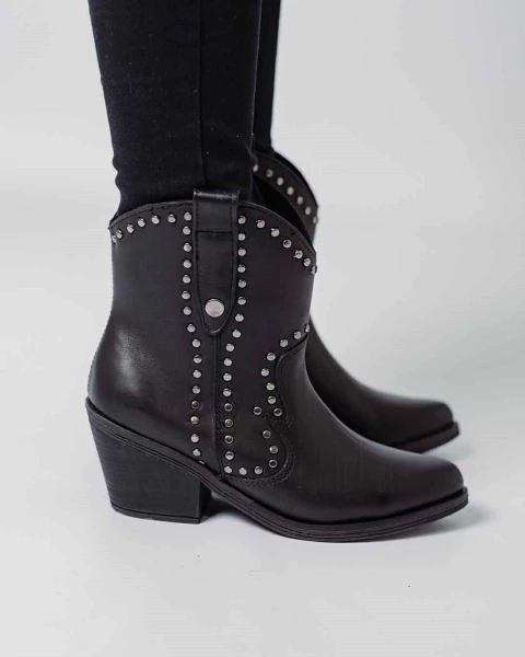 SAVAGE GZ 98 | Bota texana caña media. Capellada de cuero. (SVGZ98)