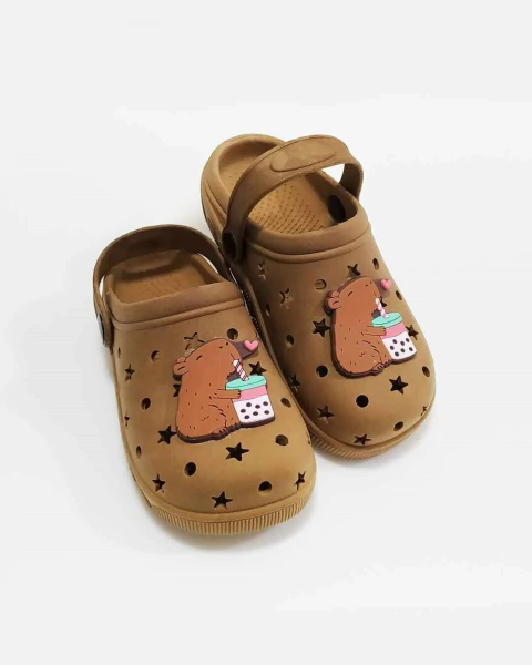 GUSTI CALZADOS 1088 | Zueco gomón de PVC. Motivo: CAPIBARA (GC1088)